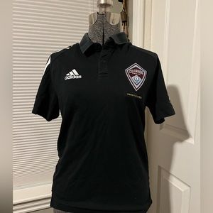 Colorado Rapids adidas Black Henley AEROREADY Polo size S